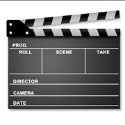 Film clapper with clipping path